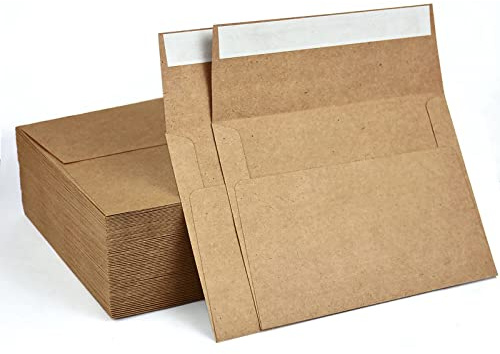 Braun Kraftpapier Einladung Briefumschläge A1 (5.125 x 3.625 Inches)