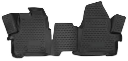 OMAC Gummimatten Fußmatten für Ford Transit 2014-2025 TPE Automatten Schwarz 2X