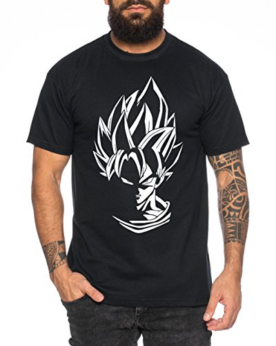 Super Son Herren T-Shirt Goku Dragon Master Son Ball Vegeta Turtle Roshi Db, Farbe:Schwarz;Größe:XL
