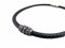 Lederkette Halskette Leder schwarz aus 8 mm geflochtenen Rinderleder black für Herren Männer Männerschmuck, schönes Edelstahl Zierelement Totenkopf, mit Verschluss - LK11