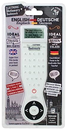 Electronic Dictionary Bookmark-German-English,White
