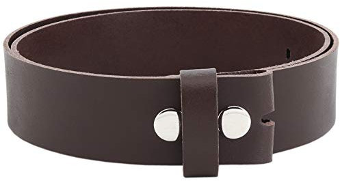 Vascavi ® Wechselgürtel aus Rindsleder, Ledergürtel, 4 cm breit und ca. 0,33 cm stark, Made in Germany, #4-OS1 (120 cm Gesamtlänge 135 cm, Dunkelbraun)