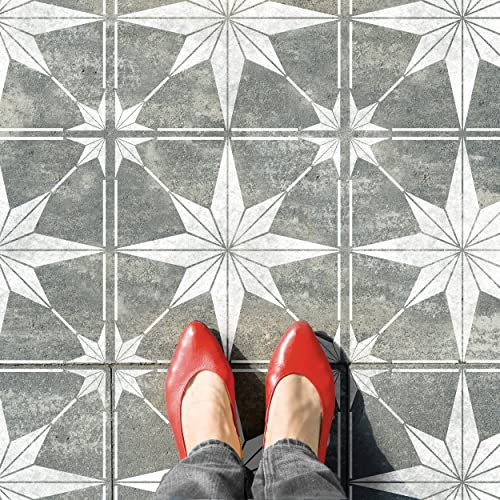 2 x Faux Tile Stencils - Paint Tile Effect on Floors Walls Furniture - Zarzis 6 (152mm) Single