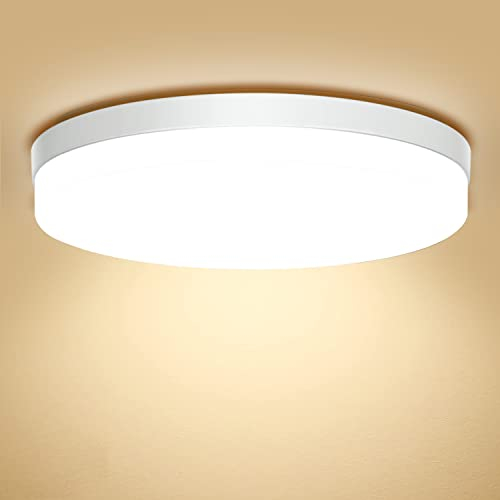 Ouyulong LED Deckenleuchte, 36W 3000K 4250LM Deckenlampe Led für Schlafzimmer, Wohnzimmer, Küche, Flur, Balkon, Esszimmer, Warmweißes Deckenleuchte,Ø 23cm