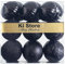 Busybee Unbekannt Palline di Natale 20 Pezzi 8 cm Nero Palline Natalizie Ornamento di Palla di Natale per la Decorazione dell'albero di Natale