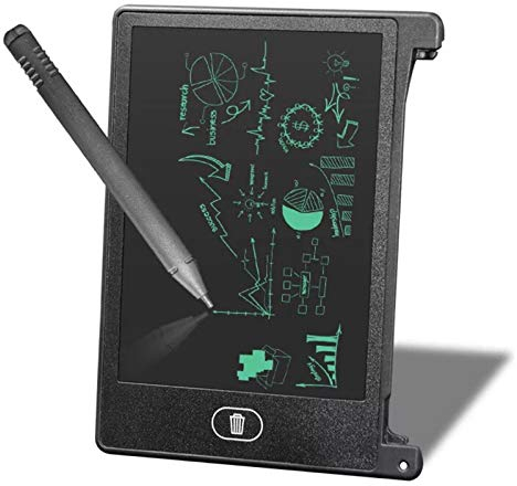 Tablero de Escritura, Tablero de Escritura de Escritura a Mano de 4,5 Pulgadas LCD, Tablero de Dibujo de Tableta para niños/niños, Nota de recordatorio de la Lista de Notas(Negro)