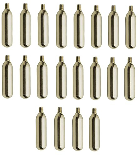 Laxzo ® CO2 Cartridge 12g Gas Canisters Threaded Gas Capsule For Inflator, Airsoft Guns, Pistol, Cycling, Tires, Bike Pump & CO2 Airsoft Accessories 20PCS