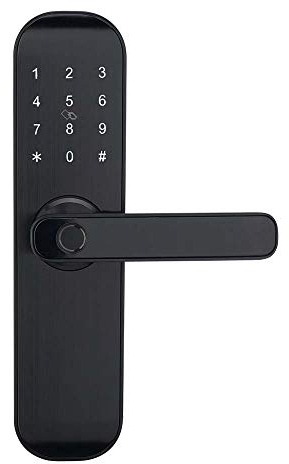 HAIFUAN M20 Serratura digitale Bluetooth, sblocco con carta, codice, app (compatibile con Alexa) (solo porta destra)