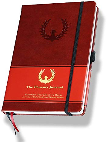 The Phoenix Journal - Best Daily Goal Planner, Organizer, & Calendar for Goal Setting, Gratitude, Happiness, & Productivity - Vision Board & Habit Tracking - 12 Weeks, Undated, Hardcover (Classic)