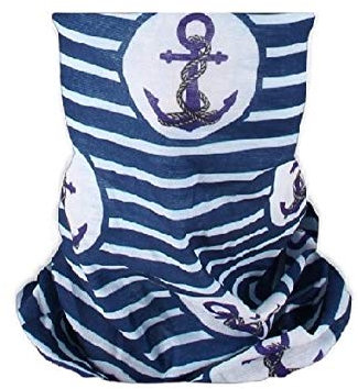 WS Multifunktionstuch Schlauchschal Halstuch Motorrad Mundschutz Fahrrad Bandana 115 gestreift Anker