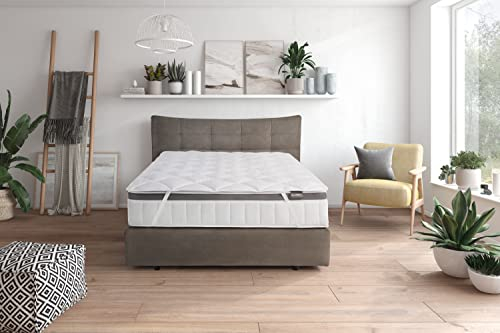 Traumnacht Komfort atmungsaktive Matratzenauflage 70x140 cm, Topper, Schoner für Matratzen bis 30 cm Höhe, Öko-Tex zertifiziert, Allergiker geeignet, produziert nach deutschem Qualitätsstandard