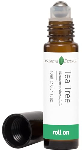 Tea Tree Oil Roll On, Refreshing Tea Tree Essential Oil Roll-On, Pre-Diluted with Jojoba Oil, Organic Tea Tree Oil for Skin Care Roller, Stress Relief Roll-on, Leak-Proof Metal Rollerball (10 mL)