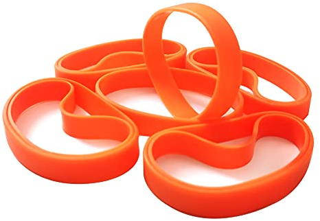 LVNRIDS 100 Stück Silikon Armbänder, Sport Party Gummi Elastic Armband gummiarmbänder für Teenager Erwachsener Orange