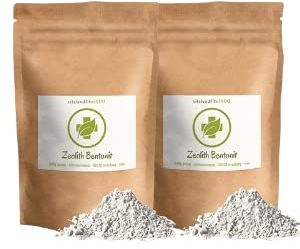 PREISKNALLER: 1 kg (2 x 500 g) Zeolith-Bentonit Mischung (50% Naturzeolith, 50% Bentonit) - ohne den Einsatz von künstlichen Chemikalien und Zusatzstoffen