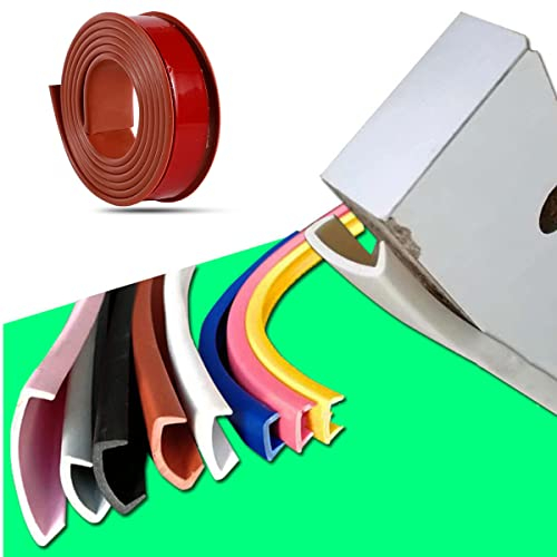 Furniture Veneer Edge Tape Edging, Kantenumleimer Selbstklebend,Umleimer,Zierleiste Selbstklebend,U-Förmig TPE Kantenumleimer für Schrankreparatur,Möbelrestaurierung und Renovierung (5m×28mm,Braun)