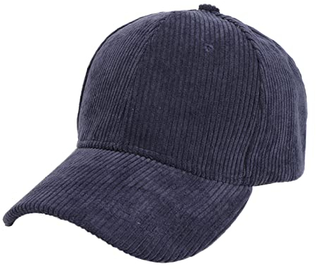 Basic Cord Baseballcap Basecap Cap Baumwollcap Kappe Cordcap Mit Schirm Barett Cap Schirmmütze Kappe Hut Baseballmütze Baseball Cap Trucker Cap Schildmütze Cap Outdoor Mütze (Navy, One Size)