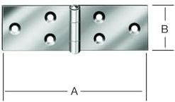 VORMANN Möbel-Tischband L 50mm,B 23mm Stahl verzinkt