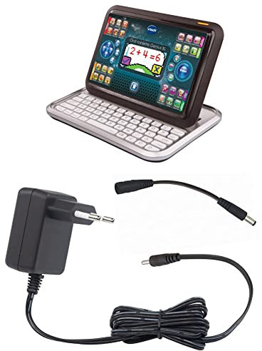 VTech Ordi-Tablette Genius XL Noir, Tablette Educative 2 en 1 avec Ecran Couleur, 80 Activites, 200 Mots de Vocabulaire, 3 Niveaux de Difficulte, Inclus Ecran Couleur et Clavier AZERTY
