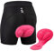 JEPOZRA Sports Damen Fahrrad Unterwäsche Gepolstert Sitzpolster Atmungsaktiv Fahrradunterhose Kurz Radlerhose funktionsunterwäsche (S, Schwarz-Long)
