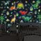 Leuchtende Dinosaurier Wandsticker, Selbstklebend Dinosaurier Wandtattoo Kinderzimmer Dino Leuchtsticker Wandtattoo Dinosaurier Leuchtend Wandaufkleber für Junge Kinderzimmer Schlafzimmer Blau