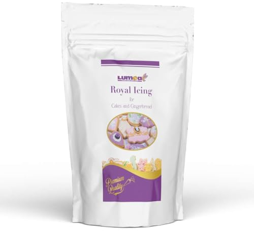 Dekozauber24 Premium Royal Icing Fertigmischung, 500g, Zuckerschrift vegetarisch, wiederverschließbar, Pulver Mix für Glasuren und Dekorationen von Keksen, Lebkuchen, Torten uvm.