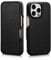 Mobiskin Hülle für iPhone 15 PRO (6,1 Zoll), Handyhülle mit Leder, Case kompatibel mit MagSafe, Schutzhülle, Handy-Tasche, Slim Cover, dünn, Schwarz
