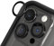 RhinoShield【3er Pack Schutz für Smartphone-Kamera kompatibel mit [iPhone 15 Pro / 15 Pro Max] | Fingerabdruck- und kratzresistentes Schutzglas mit Aluminium Ring für hohe optische Klarheit - Schwarz