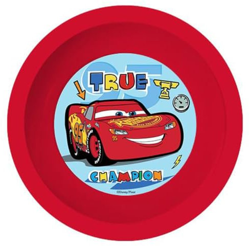 ALBRI Assiette creuse en polypropylène utilisation alimentaire de Cars, écologique, pratique, sûr et incassable