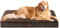 EHEYCIGA Orthopädisches Hundebett Grosse Hunde XL 112x81x9cm, Hundekissen Waschbar Flauschig, Hundematte Hundematratze für Kiste, Braun