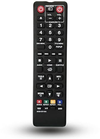 Universal Replacement Remote Control for Samsung BD-J5900 BD-JM57 BD-JM57C BD-JM51 BD-HM51 BD-FM51 BD-FM57C BD-J5700 BD-J5700/ZA BD-J5100 BD-F5100 Blu-Ray DVD Player