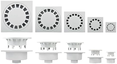 Chiusino sifonato In polipropilene griglia raccolta acqua in PP plastica pvc anti UV grigio Varie misure (30x30 cm)