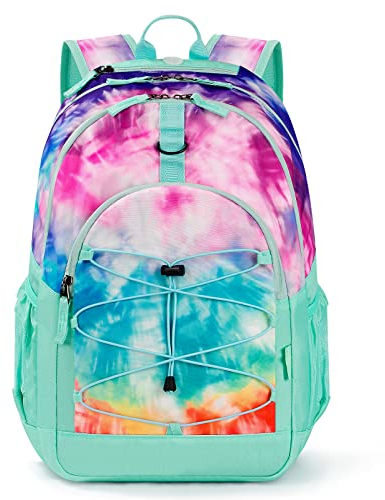Choco Mocha Tie Dye Schulrucksack Mädchen, Teenager Rucksack für Schule Mädchen, 18 Zoll Travel Schultaschen