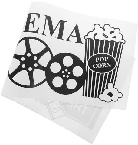 Veemoon Popcorn-wandaufkleber Wandkino-aufkleber Dekorationen Für Kinoräume Tapete Für Den Medienraum Wandaufkleber Mit Theaterdekor Kino-wandbild X57 Entfernbar Show Pvc