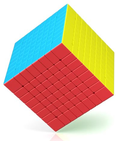 ROXENDA Speed Zauberwürfel Würfel Stickerless - Professional & Solides & Langlebiges, Dreht Sich Schneller als das Original (8x8x8)