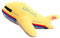 KONTONTY Spielzeug Flugzeug 40cm Cartoon Form Plüsch Wurfkissen Kinder Kinderplüschpuppe Stofftier Entzückende Puppe Gelb