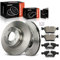 Frankberg 2x Bremsscheiben + 4x Bremsbeläge Vorderarchse mit Bremsenschmiermittel Kompatibel mit 5er E60 520-525 03-10 5er Touring E61 520-525 04-10 Replace# 34116764021