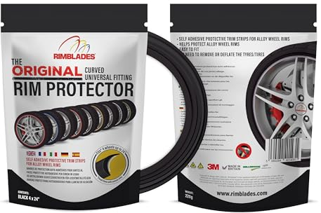 Aroba Rimblades Original SCHWARZ NEU 2024 universal FELGENSCHUTZ & STYLING Felgenschutzring Alu Felgen Ringe Felgenrandaufkleber Felgenstyling Felgenhornschutz Rim Protector Ringz