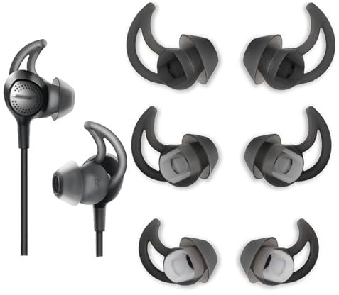 TSZYYM 3 Pairs Silicone Replacement Earbud Tips Compatible with Bose QC20/QC30/SoundSport Free Headphone