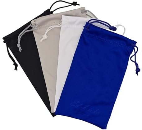 Ed Hicks 4pcs Premium Microfibre Glasses Pouch Sunglasses Soft Case Cloth Bag