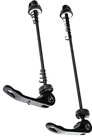 huangxiaotuo 1 Pair Quick Release Skewer Front and Rear Wheel Hub Quick Release Skewer Set Clip Bolt Lever Axle Set for Road Mountain Bicycle (2)