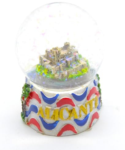 Alicante Valencia – Schloss und Fuerte – Mini-Schneekugel, Sevillanas, spanische Tänzer, 7 cm x 5 cm x 4 cm, klein