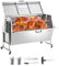 VEVOR Barbecue à Charbon avec Tournebroche Électrique 60 W, Rôtissoire Barbecue Capacité de Charge 130 kg, en Inox, avec Couvercle et Roues Verrouillables, pour Agneau Porcelet Poulet, Camping