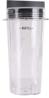 2 Pcs 16 OZ Cup with Four Lids Blender Replacement Parts，Compatible for Ninja BL660 BL770 BL740 QB3000 BL810 Blender Accessories