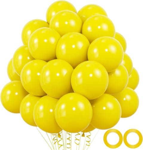 50 Stück Luftballons Gelb Ballons 12 Zoll Latexballon Gelb Partyballon Geburtstag Dekoration Supplies Neujahrsdekoration