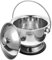 Zghhc Pot De Chambre De Seau D'urine en Acier Inoxydable, Couvercle De Seau en Métal, Crachoir Portable pour Adultes Enfants, Pot De Salle De Bain Épais