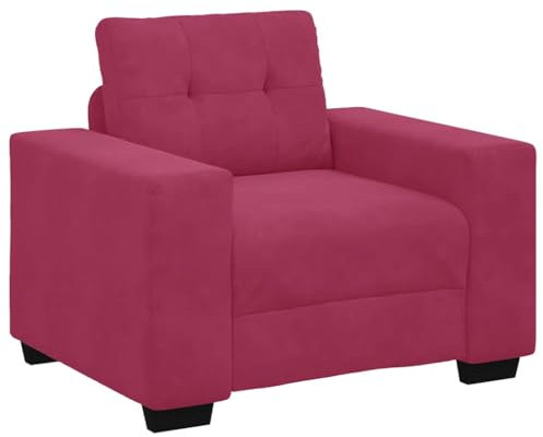 vidaXL Sessel Weinrot 60 cm Samt