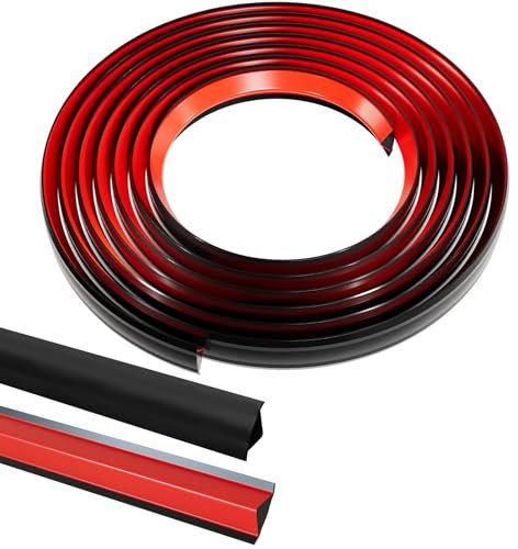 GELINTONG New Upgrade Flexible Quadrant Trim,3M,Self Adhesive Caulk Strip,Wall Inside Corner Trim,Molding Trim,Edging Strip for Skirting Board,Countertop,Ceiling,Floor Beading,Laminate, Black
