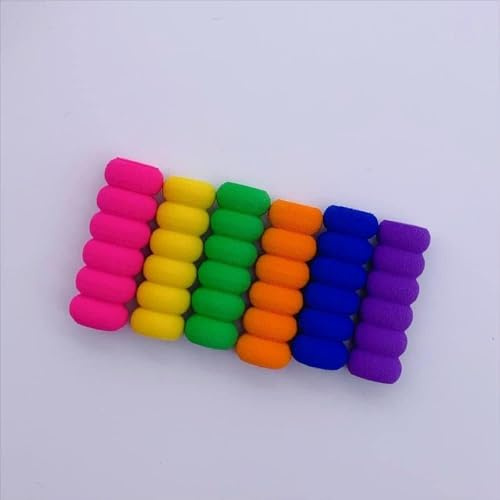 Ymhapp 10 Stück mehrfarbige weiche Schaumstoff-Bleistiftgriffe, Stiftgreifer für Malstifte, Bohrstift, Bleistiftkissen zum Zeichnen, Schreiben, Kleinkinder, Erwachsene