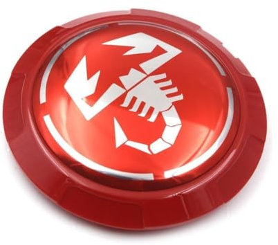 4 pièces Cache-moyeu de Roue pour Fiat 500 Abarth 133mm, Couverture Centrale De Roue De Voiture ABS Accessoires de Voiture,B