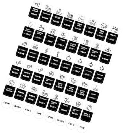 YUPEIUKLI Touch-Schalter-Aufkleber mit klaren englischen Beschriftungen für eine einfache Identifizierung und verbesserte Benutzerfreundlichkeit von Haushaltsgeräten